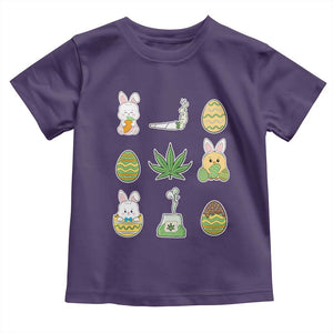 Happy 420 Easter Toddler T Shirt TS02 Purple Print Your Wear