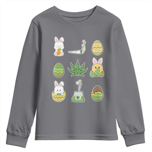 Happy 420 Easter Youth Sweatshirt TS02 Charcoal Print Your Wear