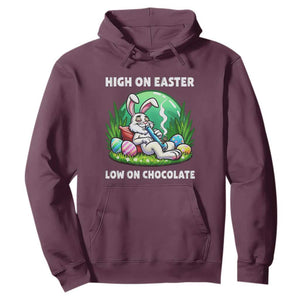 Happy 420 Easter Hoodie Funny Bunny Marijuana Cannabis Weed TS02 Maroon Print Your Wear