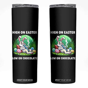 Happy 420 Easter Skinny Tumbler Funny Bunny Marijuana Cannabis Weed TS02 Black Print Your Wear