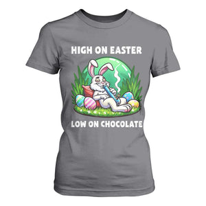 Happy 420 Easter T Shirt For Women Funny Bunny Marijuana Cannabis Weed TS02 Charcoal Print Your Wear
