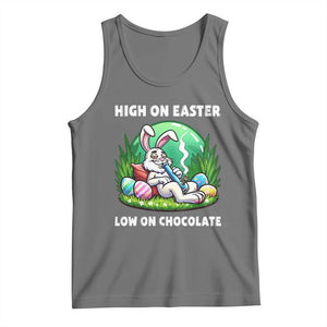 Happy 420 Easter Tank Top Funny Bunny Marijuana Cannabis Weed TS02 Black Heather Print Your Wear