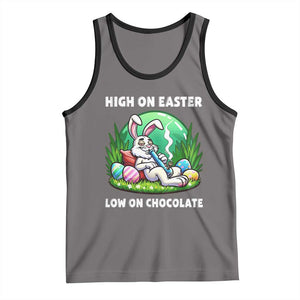 Happy 420 Easter Tank Top Funny Bunny Marijuana Cannabis Weed TS02 Deep Heather Black Print Your Wear
