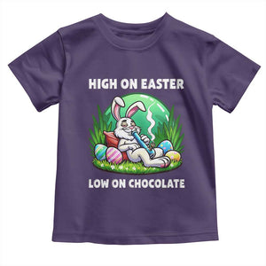 Happy 420 Easter Toddler T Shirt Funny Bunny Marijuana Cannabis Weed TS02 Purple Print Your Wear