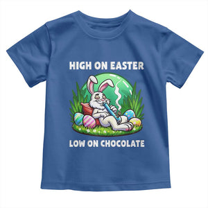 Happy 420 Easter Toddler T Shirt Funny Bunny Marijuana Cannabis Weed TS02 Royal Blue Print Your Wear