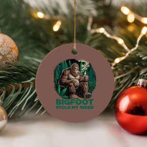 Funny Sasquatch Marijuana Ceramic Ornament Bigfoot Stole My Weed Vintage 420 TS02 1pc Mocha Print Your Wear