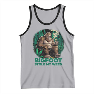 Funny Sasquatch Marijuana Tank Top Bigfoot Stole My Weed Vintage 420 TS02 Athletic Heather Black Print Your Wear