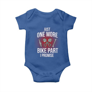 Funny Biker Baby Onesie One More Bike Part Motorcycle Mechanic TS02 Royal Blue Print Your Wear