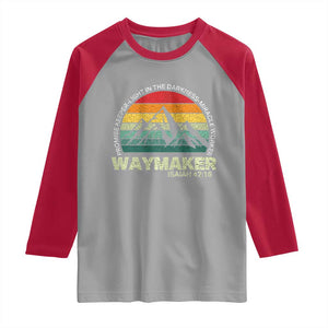 Christian Faith Raglan Shirt Waymaker Promise Keeper Miracle Worker Retro Vintage TS02 Sport Gray Red Print Your Wear