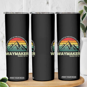 Christian Faith Skinny Tumbler Waymaker Promise Keeper Miracle Worker Retro Vintage TS02 Print Your Wear