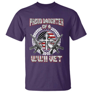 Proud Daughter Of A WWII Vet T Shirt World War 2 Veteran WW2 TS02 Purple Print Your Wear