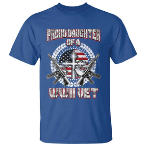 Proud Daughter Of A WWII Vet T Shirt World War 2 Veteran WW2 TS02 Royal Blue Print Your Wear
