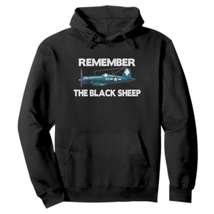 CORSAIR WWII HISTORY Hoodie Black Sheep Squadron Pilot TS02 Black Print Your Wear