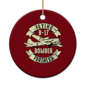 Vintage B-17 Bomber WW2 Aircraft Ceramic Ornament Plane Aviation Fighter Airplane Retro Grunge TS02 1pc Red Print Your Wear