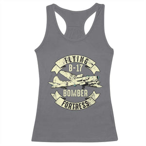 Vintage B-17 Bomber WW2 Aircraft Racerback Tank Top Plane Aviation Fighter Airplane Retro Grunge TS02 Charcoal Print Your Wear