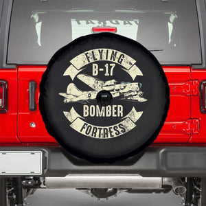 Vintage B-17 Bomber WW2 Aircraft Spare Tire Cover Plane Aviation Fighter Airplane Retro Grunge TS02 Black Print Your Wear