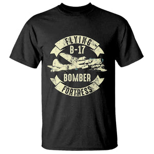 Vintage B-17 Bomber WW2 Aircraft T Shirt Plane Aviation Fighter Airplane Retro Grunge TS02 Black Print Your Wear