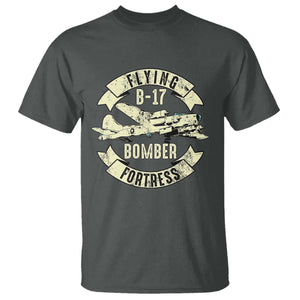 Vintage B-17 Bomber WW2 Aircraft T Shirt Plane Aviation Fighter Airplane Retro Grunge TS02 Dark Heather Print Your Wear