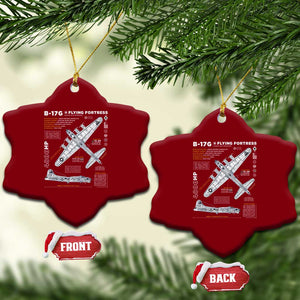 B-17 Flying Fortress Ceramic Ornament WW2 B-17G Bomber Vintage Aviation TS02 Print Your Wear
