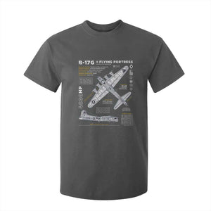 B-17 Flying Fortress T Shirt For Kid WW2 B-17G Bomber Vintage Aviation TS02 Dark Heather Print Your Wear