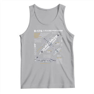 B-17 Flying Fortress Tank Top WW2 B-17G Bomber Vintage Aviation TS02 Athletic Heather Print Your Wear