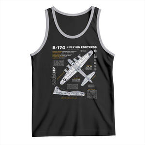 B-17 Flying Fortress Tank Top WW2 B-17G Bomber Vintage Aviation TS02 Black Athletic Heather Print Your Wear