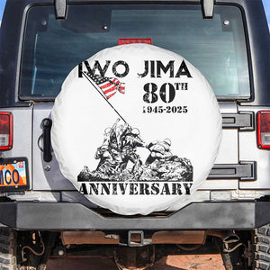 Iwo Jima WWII Veteran Spare Tire Cover 80th Anniversary 4th of July US Flag TS02 No hole White Print Your Wear