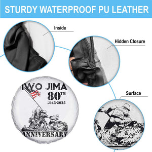 Iwo Jima WWII Veteran Spare Tire Cover 80th Anniversary 4th of July US Flag TS02 Print Your Wear