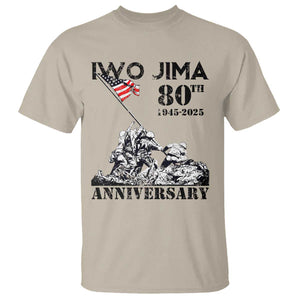 Iwo Jima WWII Veteran T Shirt 80th Anniversary 4th of July US Flag TS02 Sand Print Your Wear