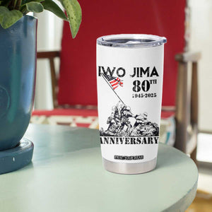 Iwo Jima WWII Veteran Tumbler Cup 80th Anniversary 4th of July US Flag TS02 Print Your Wear