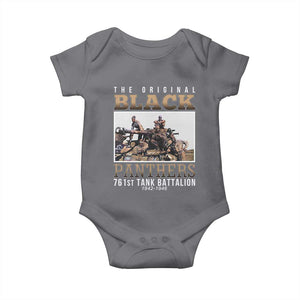 761st Tank Battalion Tribute Baby Onesie Black Panthers WW2 Heroes TS02 Charcoal Print Your Wear