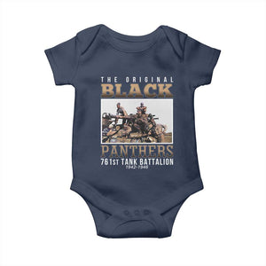 761st Tank Battalion Tribute Baby Onesie Black Panthers WW2 Heroes TS02 Navy Print Your Wear