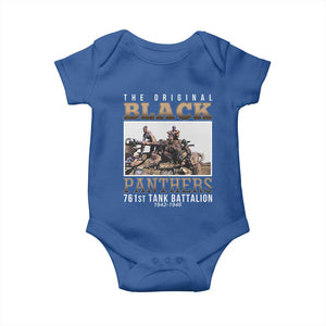 761st Tank Battalion Tribute Baby Onesie Black Panthers WW2 Heroes TS02 Royal Blue Print Your Wear