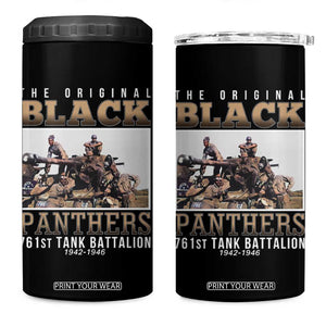 761st Tank Battalion Tribute 4 in 1 Can Cooler Tumbler Black Panthers WW2 Heroes TS02 One Size: 16 oz Black Print Your Wear