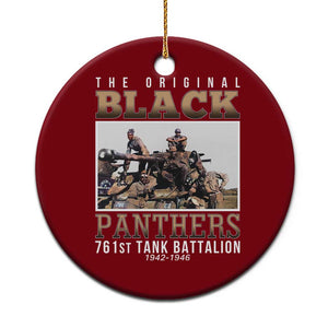 761st Tank Battalion Tribute Ceramic Ornament Black Panthers WW2 Heroes TS02 1pc Red Print Your Wear