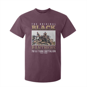 761st Tank Battalion Tribute T Shirt For Kid Black Panthers WW2 Heroes TS02 Maroon Print Your Wear