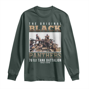 761st Tank Battalion Tribute Long Sleeve Shirt Black Panthers WW2 Heroes TS02 Dark Forest Green Print Your Wear