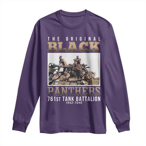 761st Tank Battalion Tribute Long Sleeve Shirt Black Panthers WW2 Heroes TS02 Purple Print Your Wear