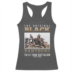 761st Tank Battalion Tribute Racerback Tank Top Black Panthers WW2 Heroes TS02 Dark Heather Print Your Wear