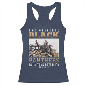 761st Tank Battalion Tribute Racerback Tank Top Black Panthers WW2 Heroes TS02 Navy Print Your Wear
