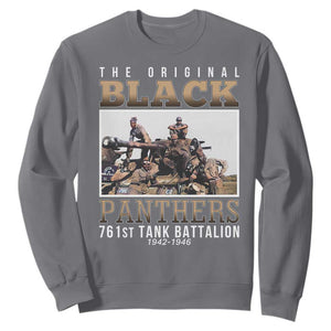 761st Tank Battalion Tribute Sweatshirt Black Panthers WW2 Heroes TS02 Charcoal Print Your Wear