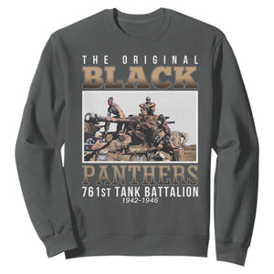 761st Tank Battalion Tribute Sweatshirt Black Panthers WW2 Heroes TS02 Dark Heather Print Your Wear