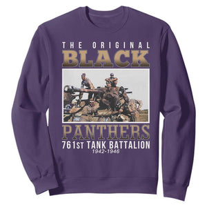 761st Tank Battalion Tribute Sweatshirt Black Panthers WW2 Heroes TS02 Purple Print Your Wear