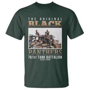 761st Tank Battalion Tribute T Shirt Black Panthers WW2 Heroes TS02 Dark Forest Green Print Your Wear