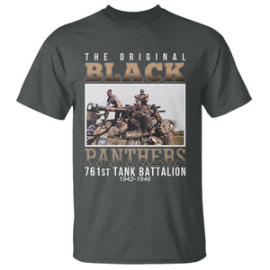 761st Tank Battalion Tribute T Shirt Black Panthers WW2 Heroes TS02 Dark Heather Print Your Wear