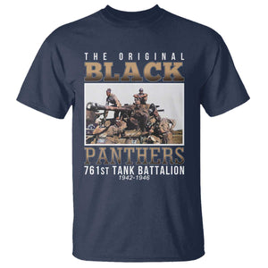 761st Tank Battalion Tribute T Shirt Black Panthers WW2 Heroes TS02 Navy Print Your Wear