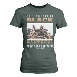 761st Tank Battalion Tribute T Shirt For Women Black Panthers WW2 Heroes TS02 Dark Forest Green Print Your Wear