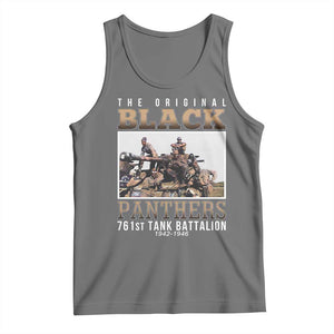 761st Tank Battalion Tribute Tank Top Black Panthers WW2 Heroes TS02 Black Heather Print Your Wear