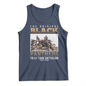 761st Tank Battalion Tribute Tank Top Black Panthers WW2 Heroes TS02 Navy Print Your Wear