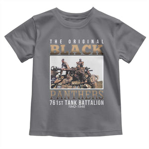 761st Tank Battalion Tribute Toddler T Shirt Black Panthers WW2 Heroes TS02 Charcoal Print Your Wear